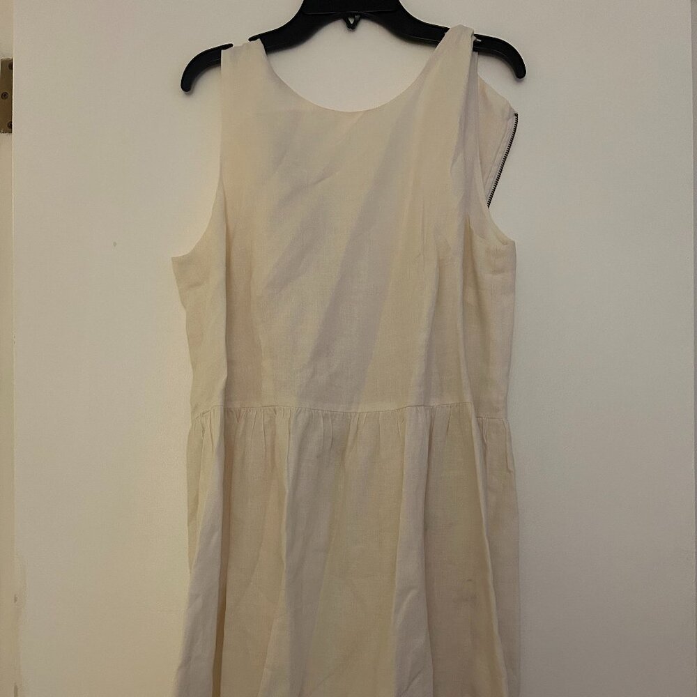 KORS White linen dress with belt